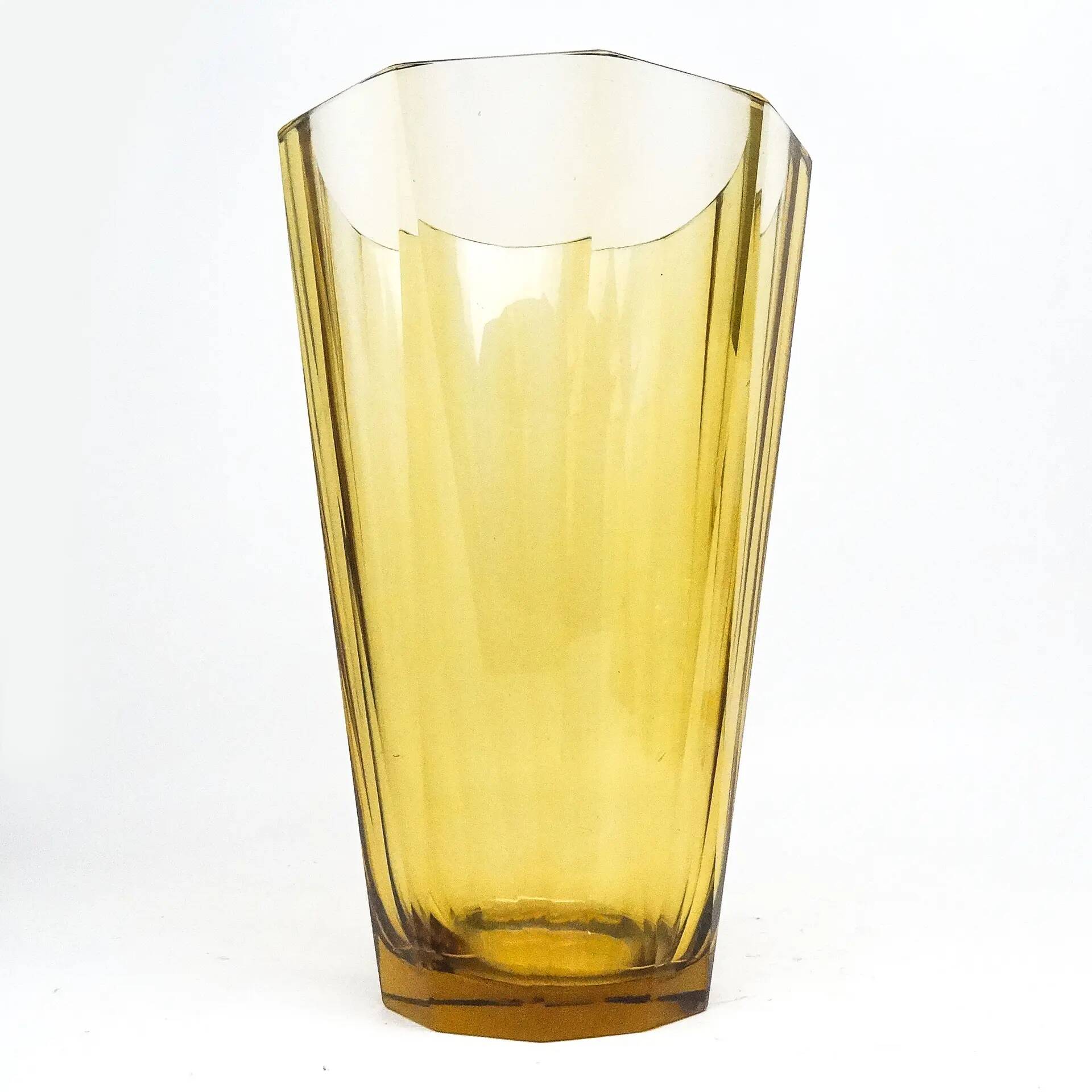 Art Deco vase, crystal, Bohemia, Czechoslovakia, 1930s