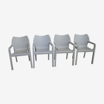 Series of four Siesta brand chairs