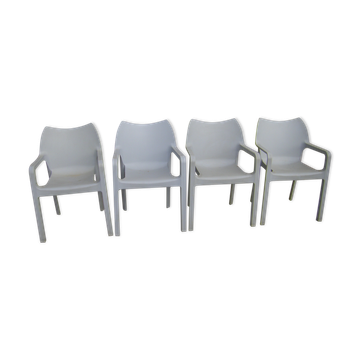 Series of four Siesta brand chairs