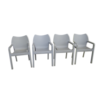 Series of four Siesta brand chairs