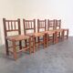 Chaises de salle à manger en osier vintage, années 1960
