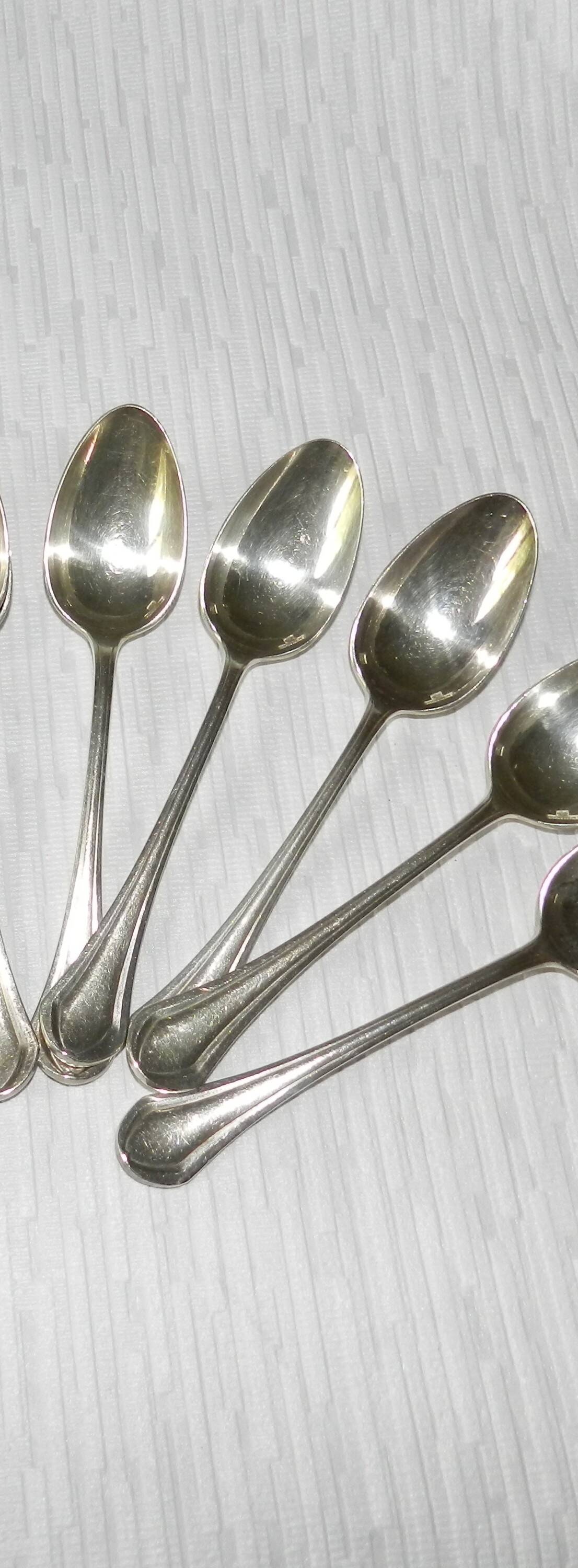 Set of 12 CHRISTOFLE silver-plated metal teaspoons