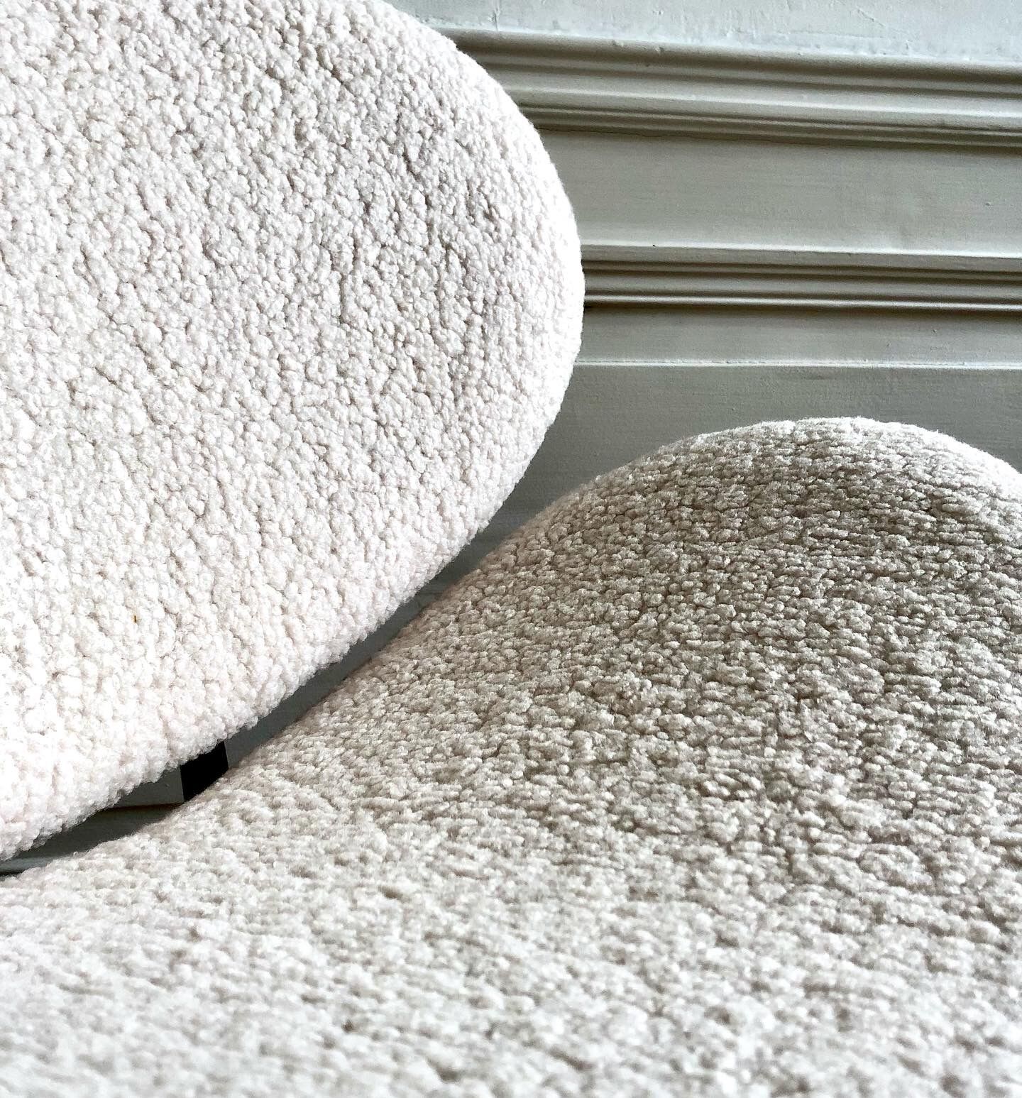 Contemporary design armchair in sheepskin
