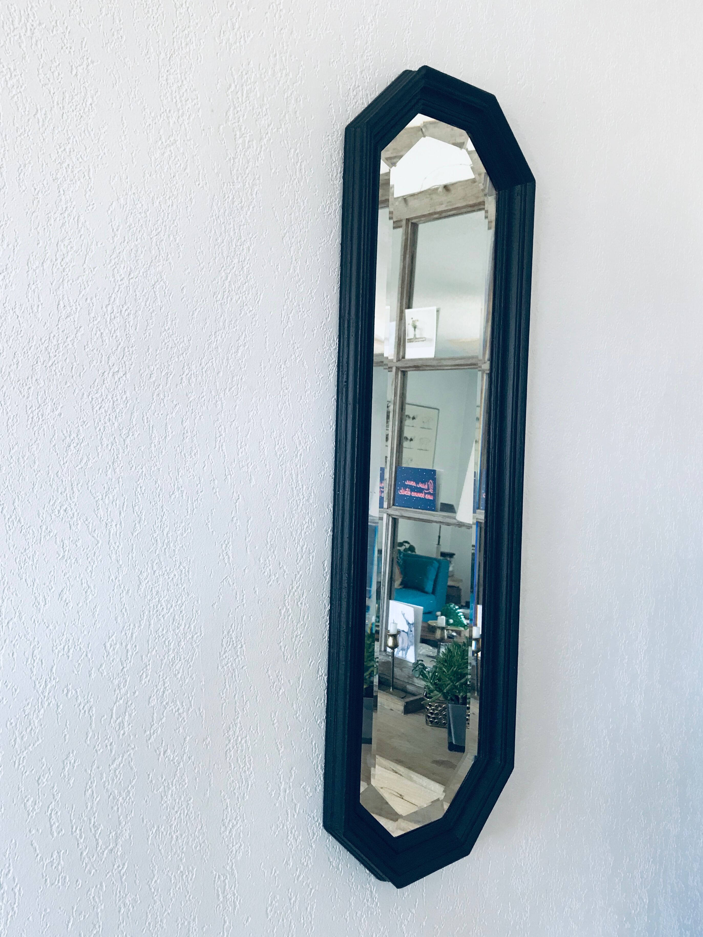 Bevelled psychedelic mirror - 92x30cm