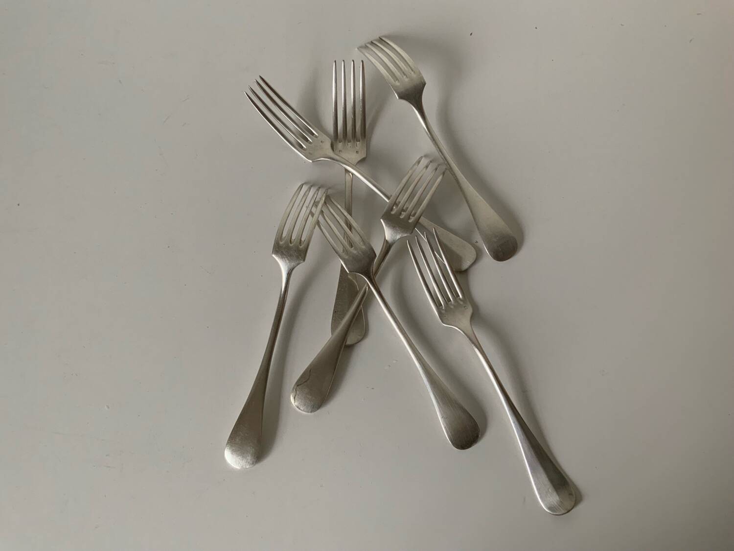 Silver-plated forks