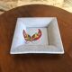 Old empty ashtray emaux de longwy district 1790 ceramic cracked vintage