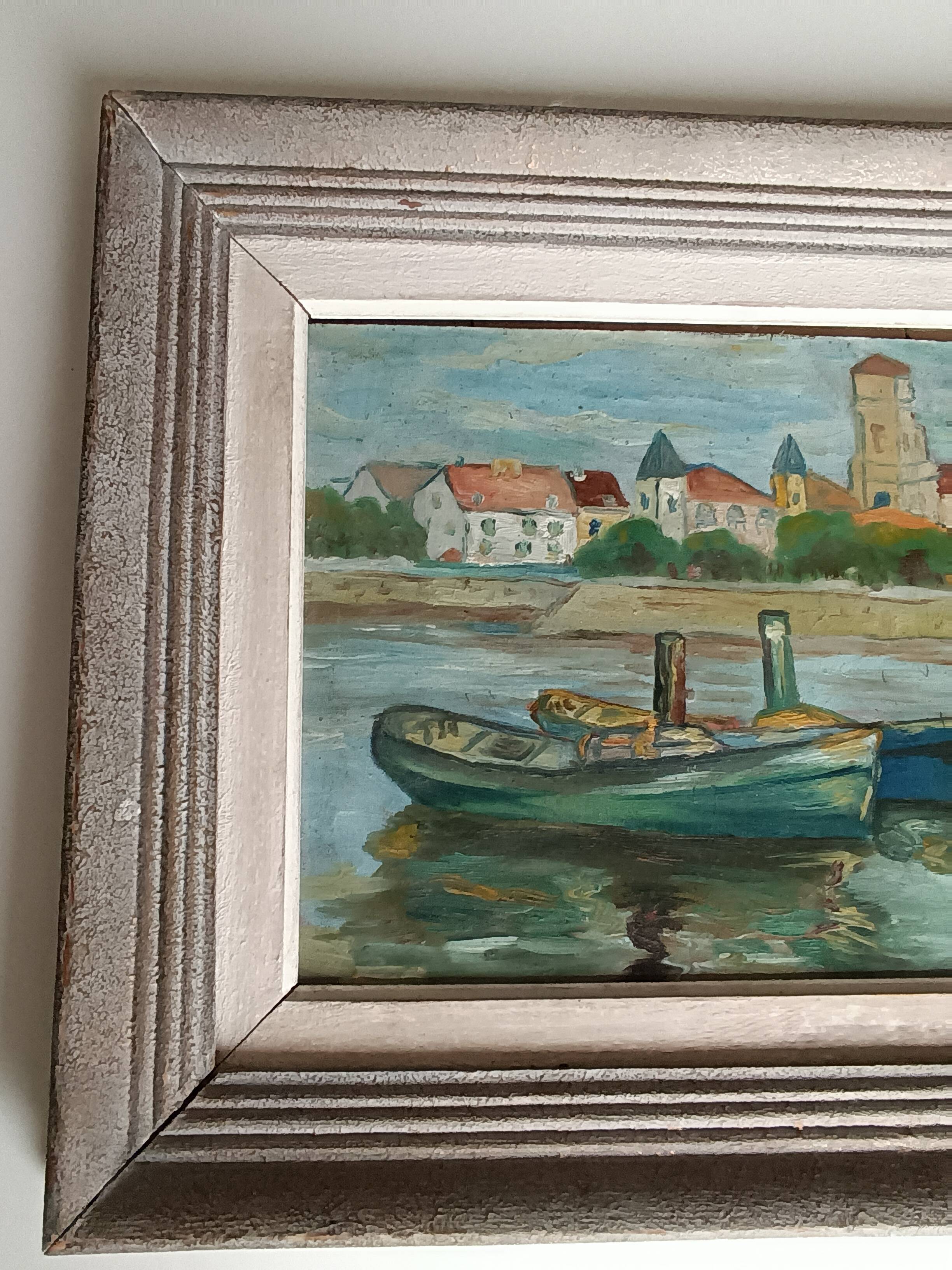 Tableau Huile sur panneau signée Heudebert Saint Jean de Luz