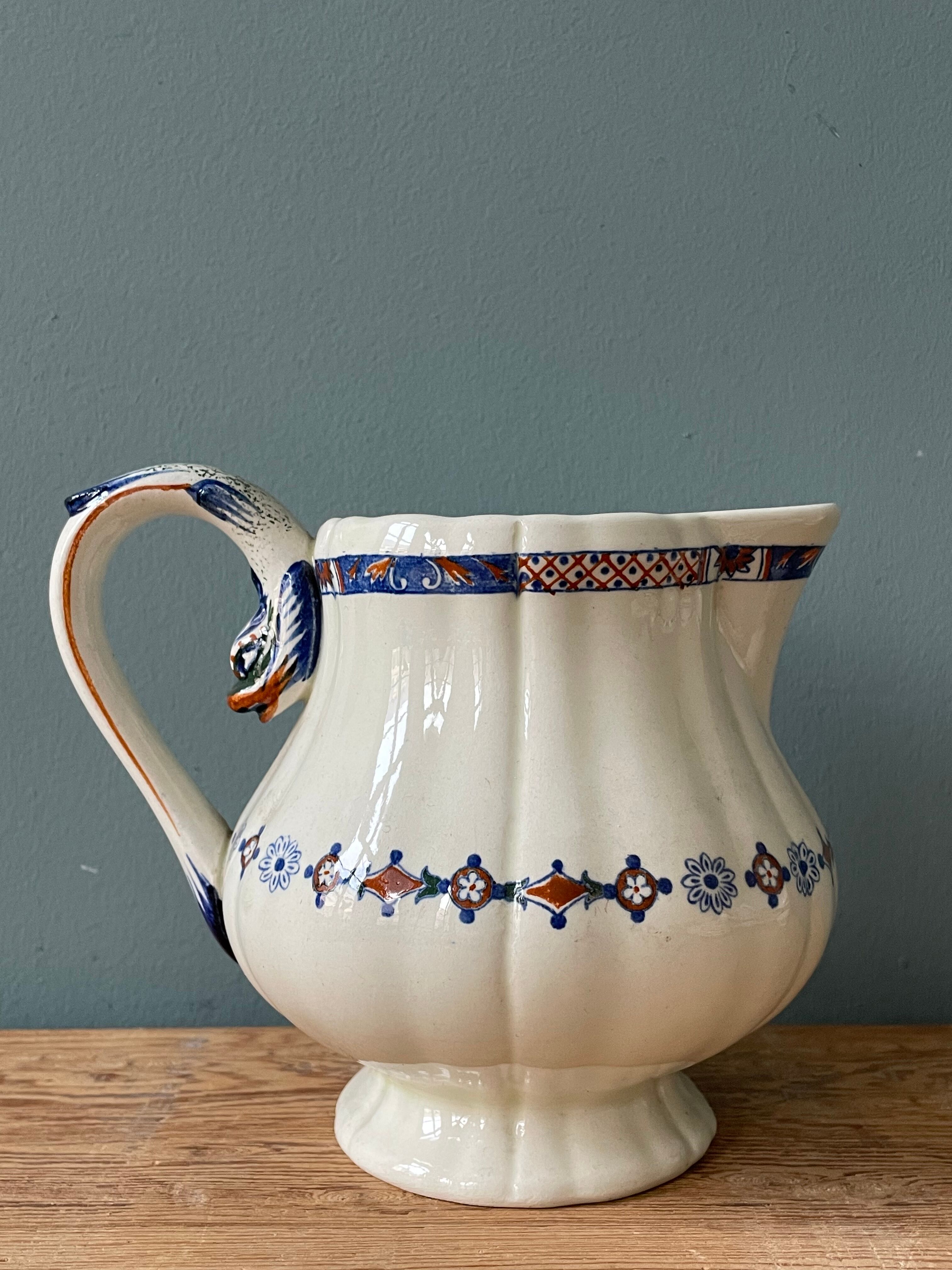 Coffee service Émile Bourgeois Grand Dépôt, décor Rouen XIXth