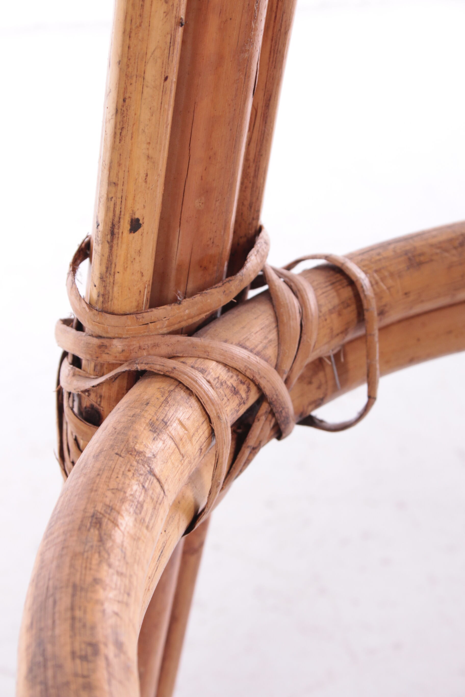 Vintage Rattan Swivel Bar Stool Set, 1950s