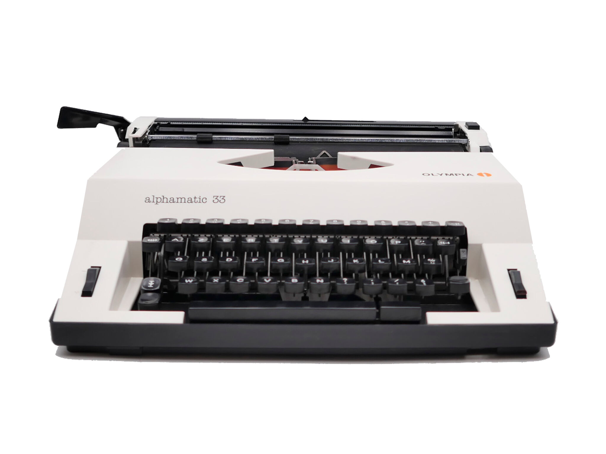 Typewriter Olympia Alphamatic 33 white revised ribbon new 1980