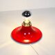 Pair of petite red disc sconces, Italy 1980s