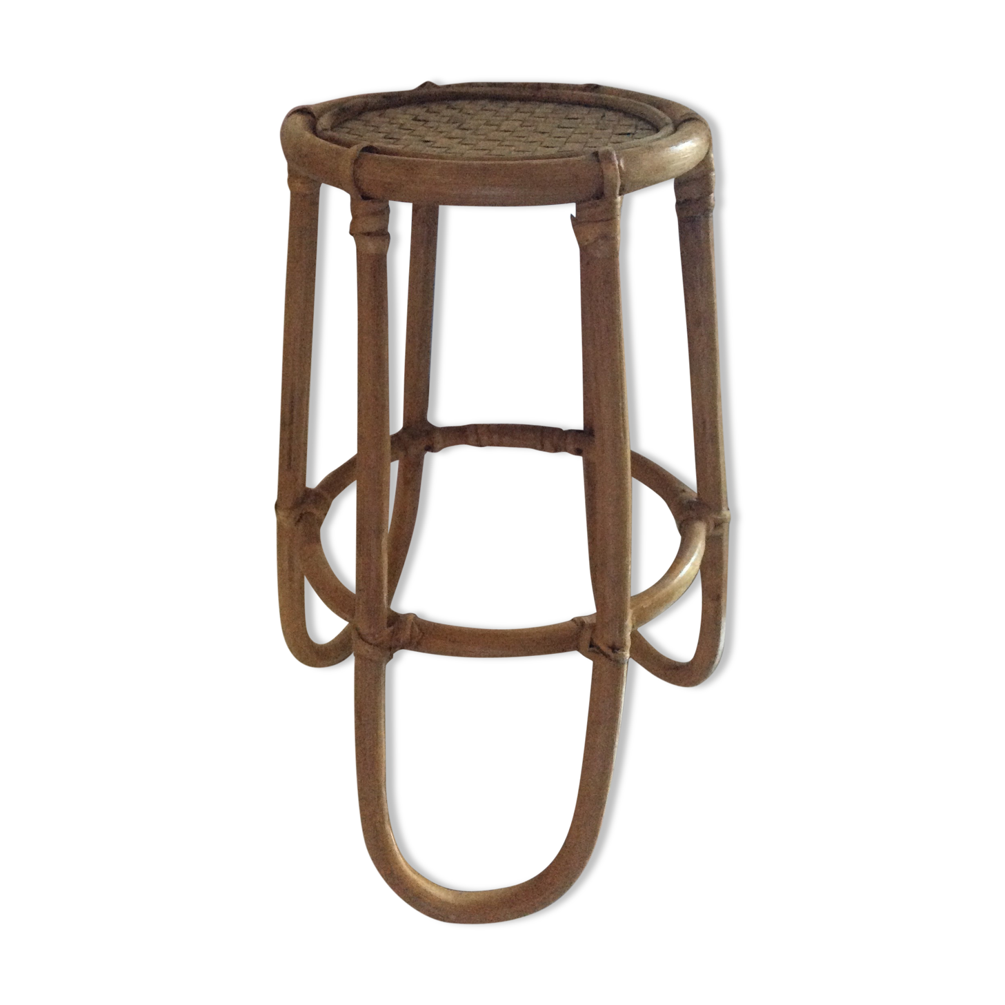 Vintage bamboo collar and wicker