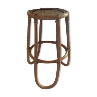 Sellette bambou vintage en rotin et osier