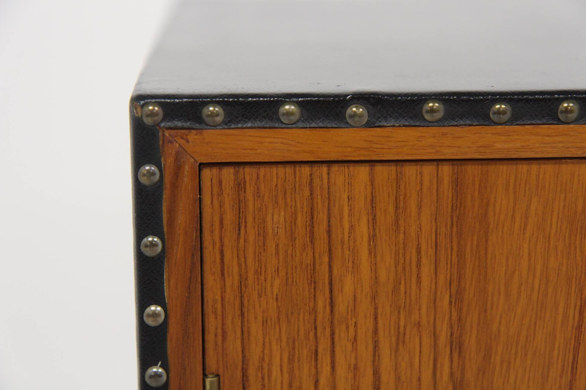 Scandinavian chest of drawers in teak and skai, Sweden, 1960