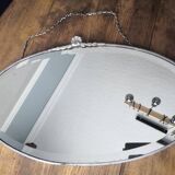 Old bevelled art deco mirror  61x34cm