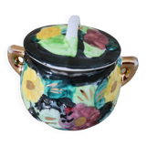 Pot tripode multicolore couvert en céramique