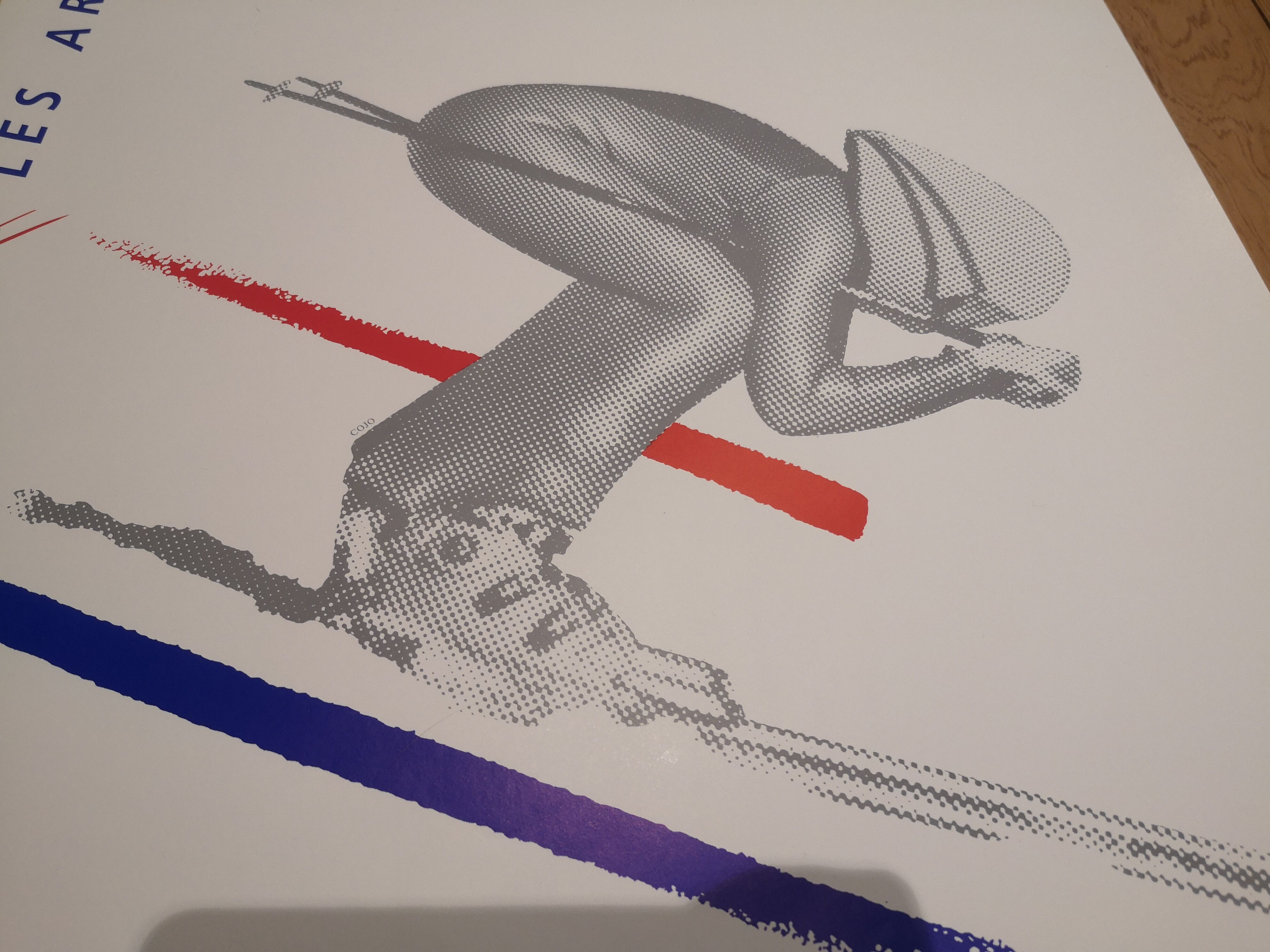 Official poster Albertville Olympic Games speed skiing