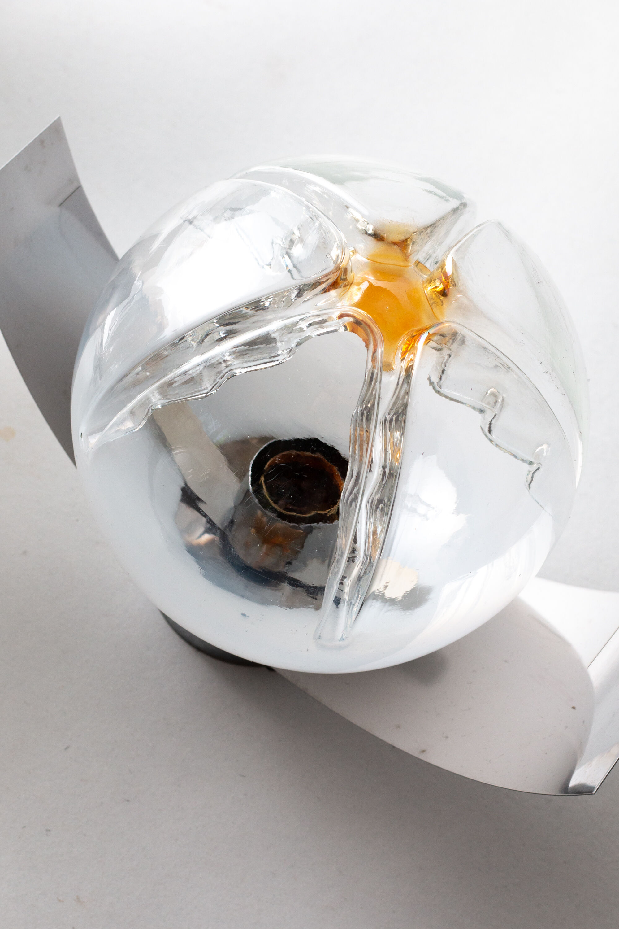 4 Mazzega Murano wall lamps vintage 1960s