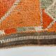 Tapis runner vintage berbère, motifs géométriques orange violet, 74x307Cm