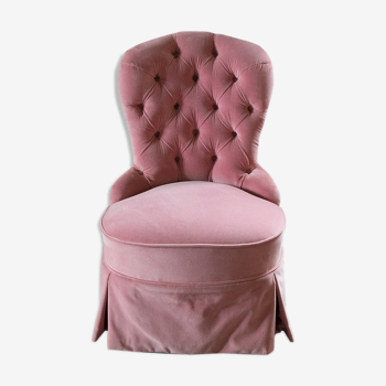 Fauteuil crapaud rose parme