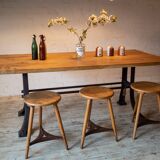 Industrial table oak