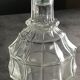 Old faceted glass liqueur carafe and stopper - 27 cm