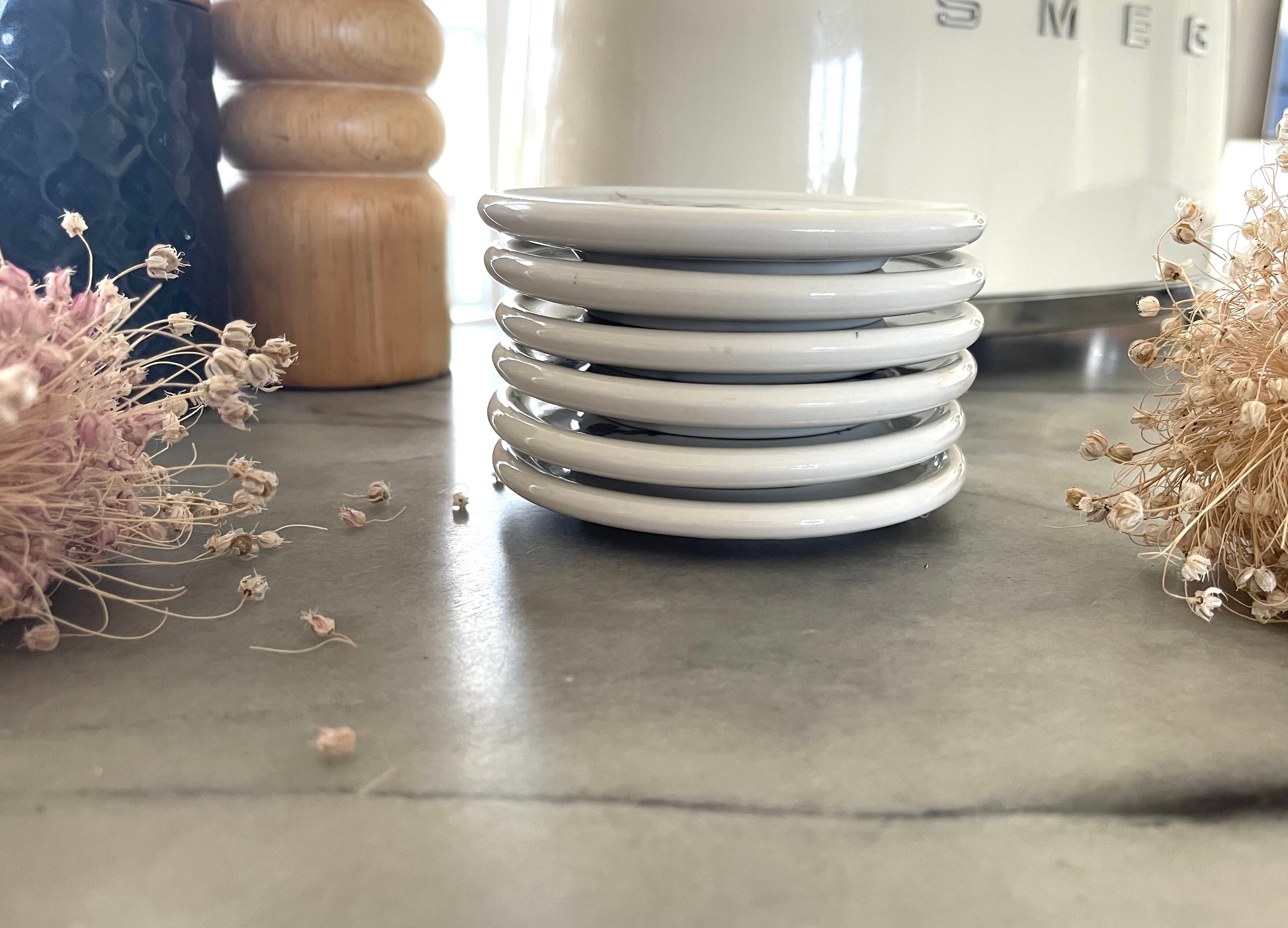 6 under glass porcelain 1970