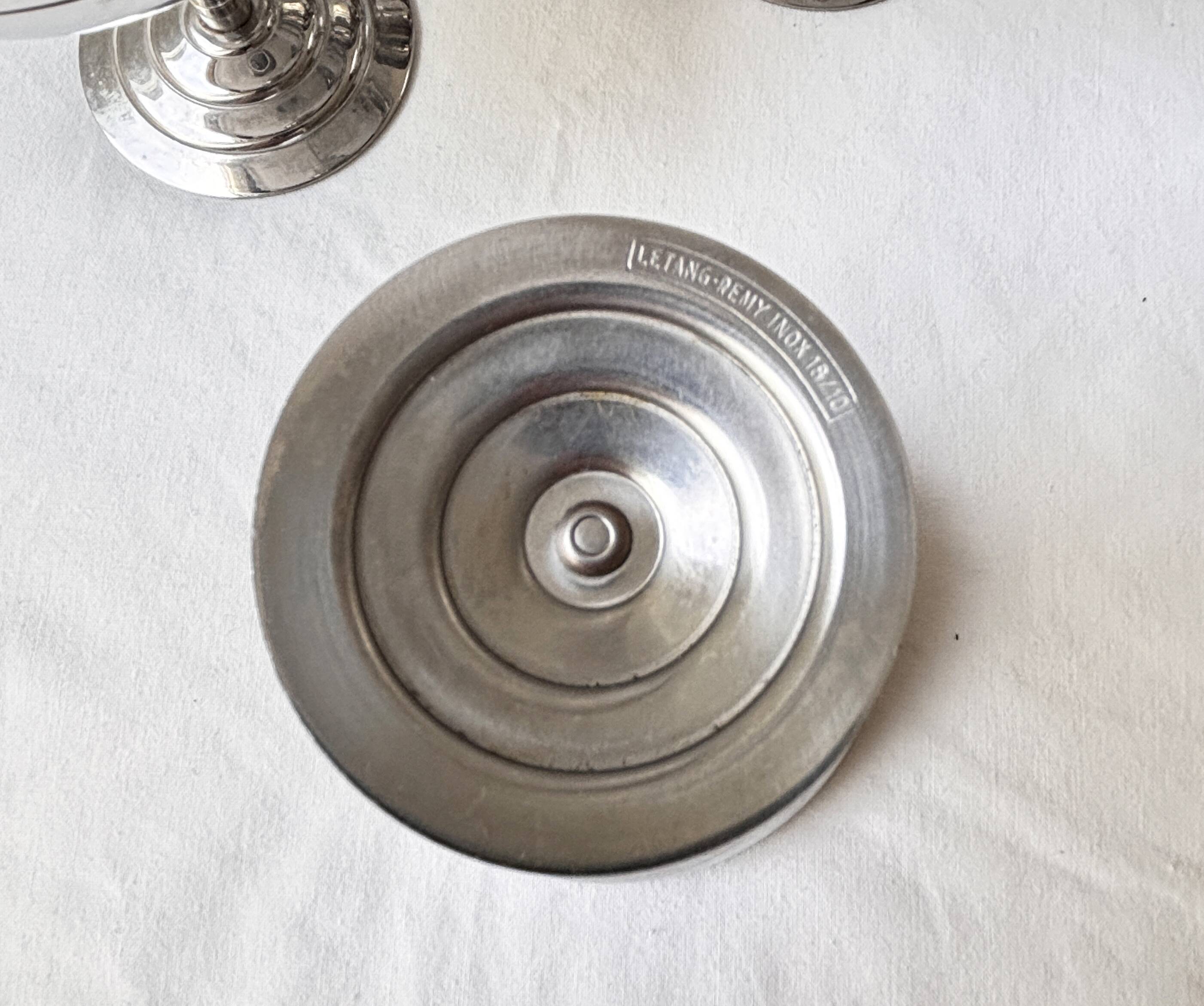 12 Remy Letang stainless steel dessert bowls