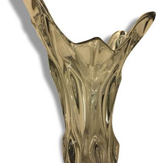 Grand vase en cristal signé