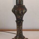 Art nouveau lamp signed Paris Stars 1950 and glass paste