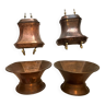 Set of 2 copper fountains with coat of arms