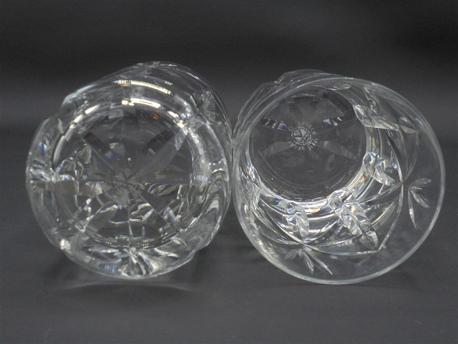 Pair of crystal whiskey glasses