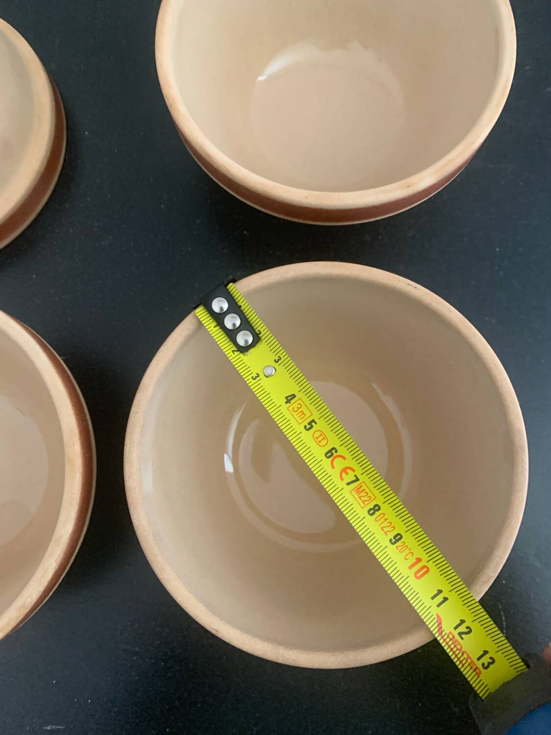 Set of 4 stoneware bowls Gien France