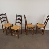 Brutalist chairs, set of 4