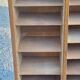 Curtained filing cabinet in golden blond oak 2 columns from the 1950s