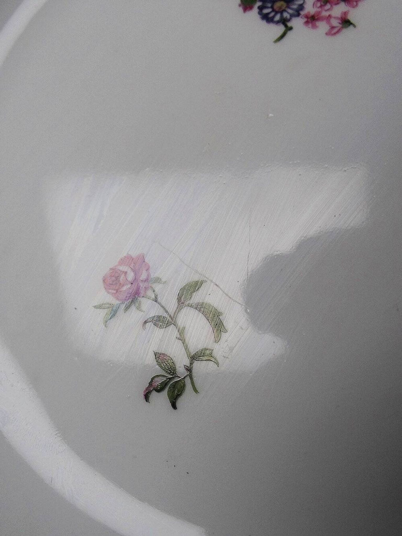 4 Bernardaud Limoges porcelain soup plates with floral decoration from the 1920s-1950s