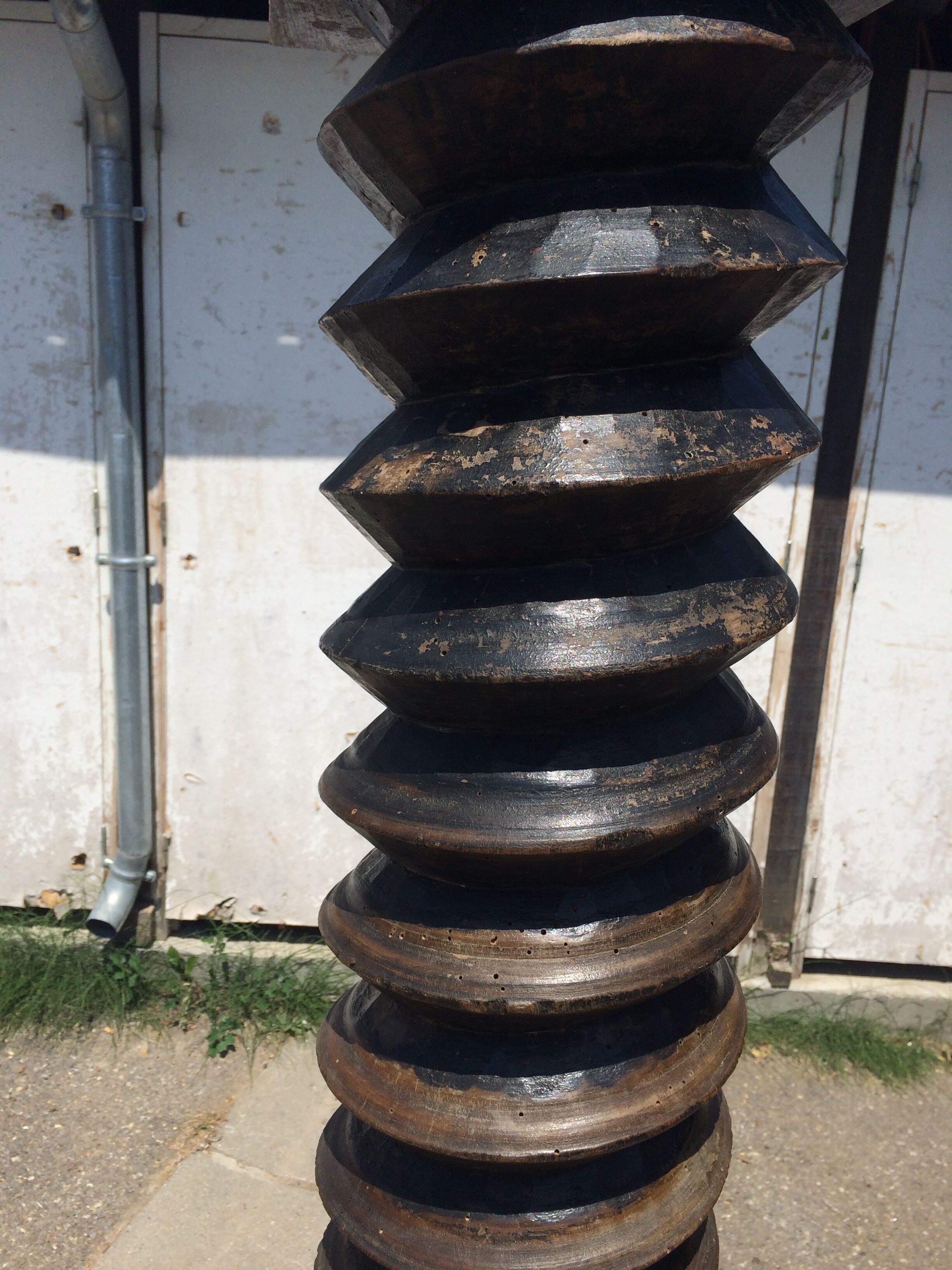 Column saddler XXL old solid wood press screw - 180 cm