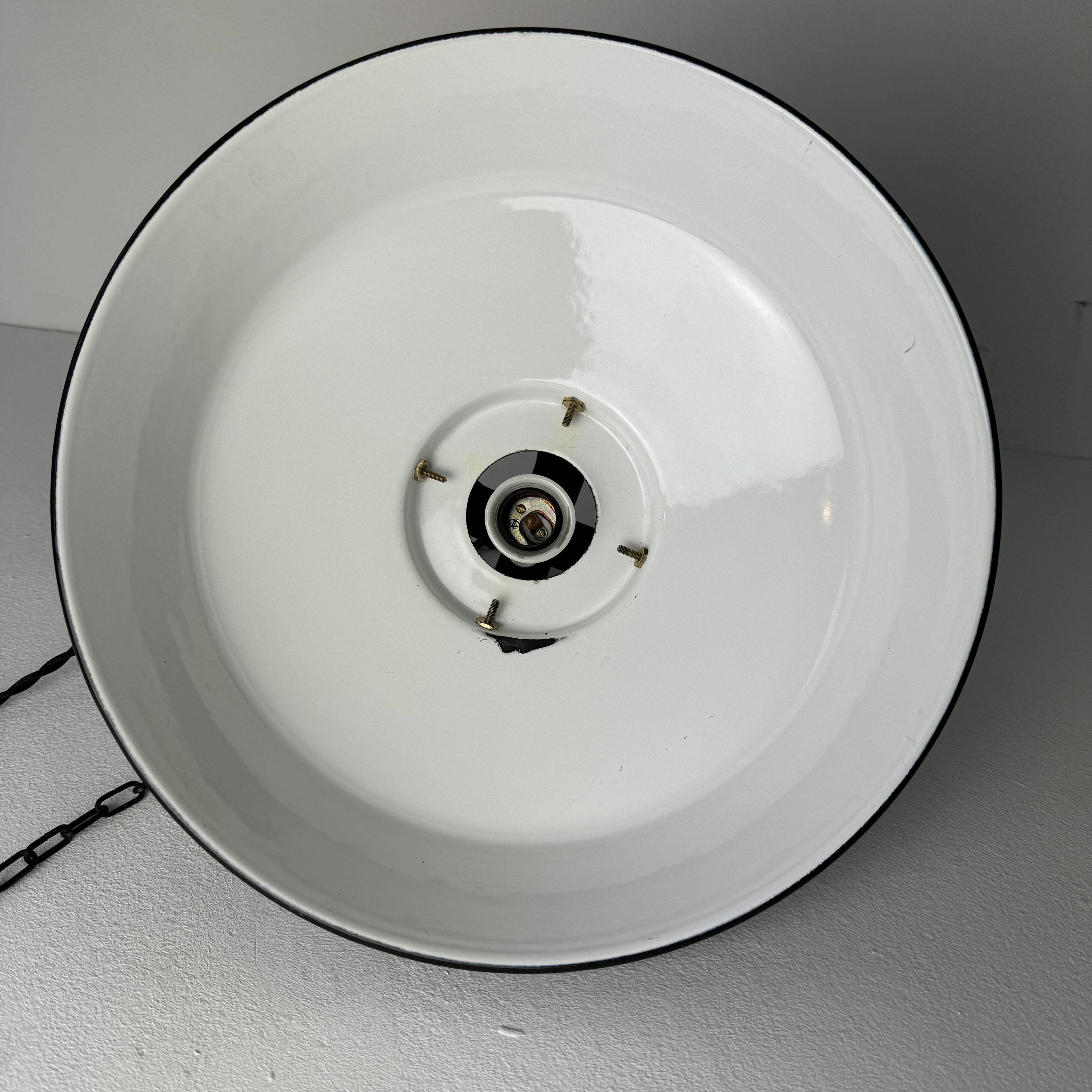 Old mazda enamelled industrial pendant 34.5 cm