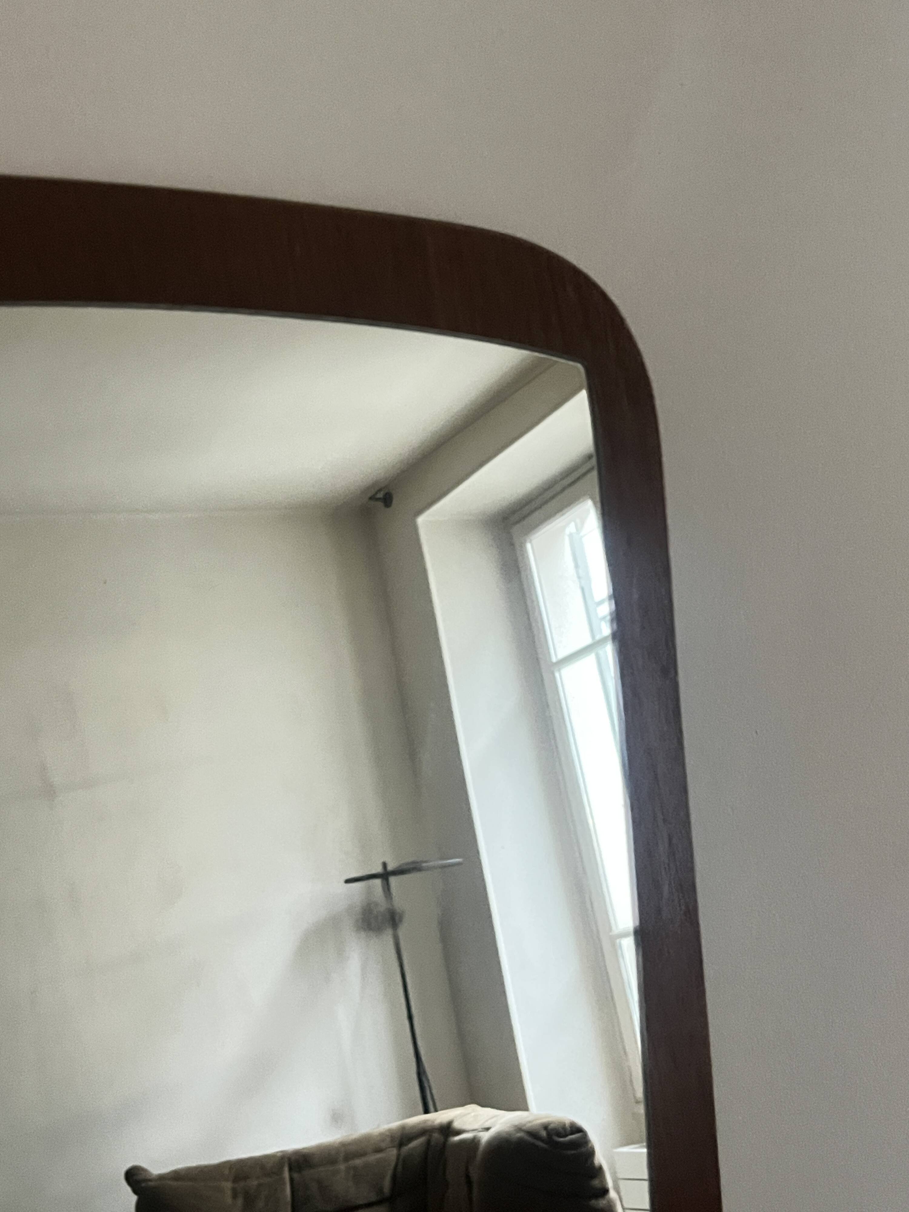 Scandinavian teak wood mirror, circa 1950 / 1960