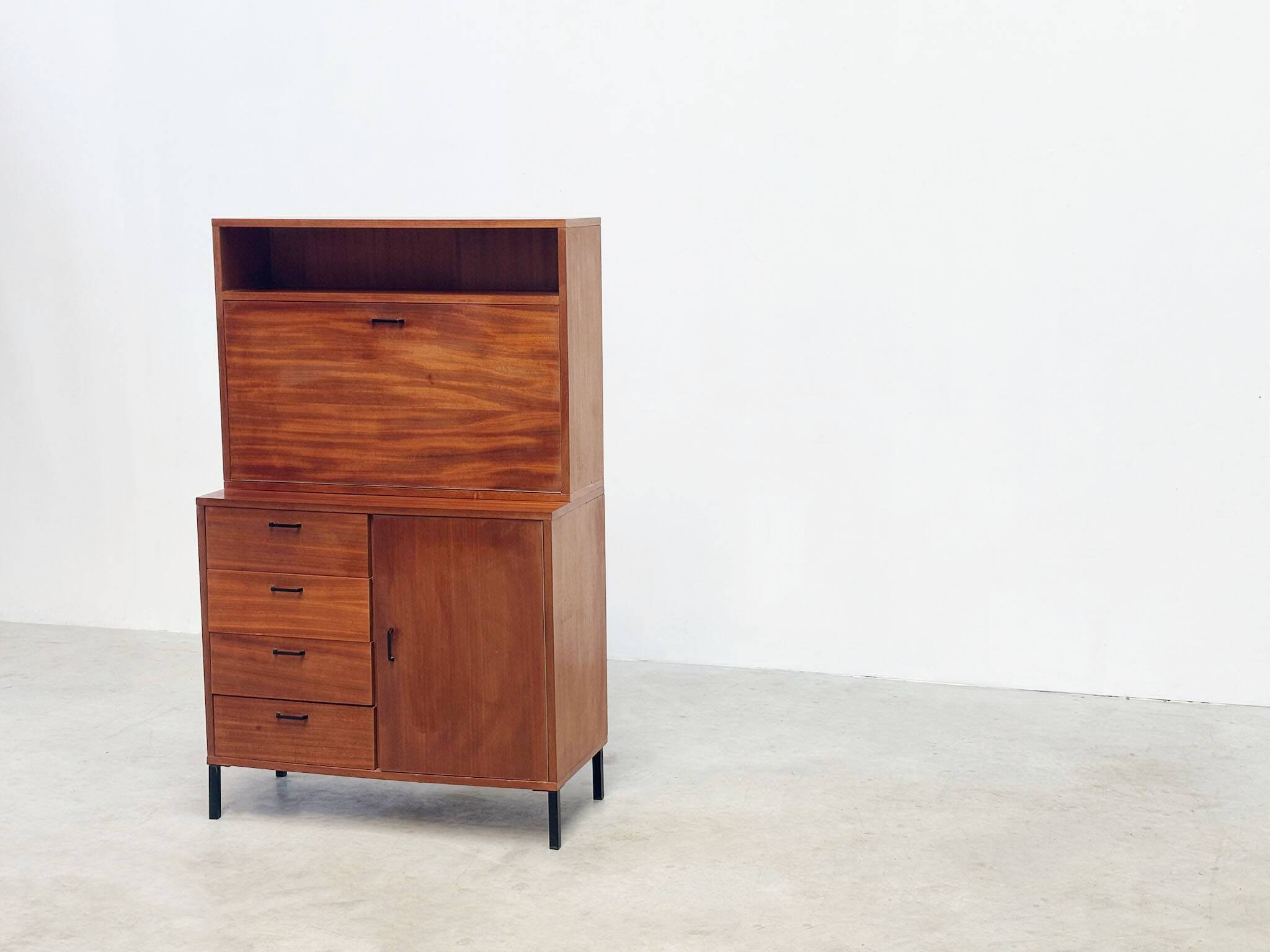 Vintage teak cabinet or secretaire by Simpla Lux