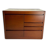 Meuble bar attribué à Angelo Mangiarotti pour Molteni en bois et marbre, années 1960