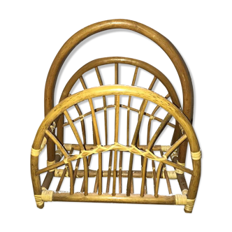 Vintage bamboo magazine rack