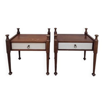 Pair of vintage 1970s Scandinavian style bedside tables