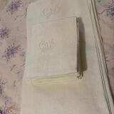 Tablecloth service and these monogram napkins CV