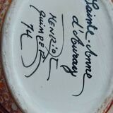 Vintage earthenware basket for Henriot Quimper