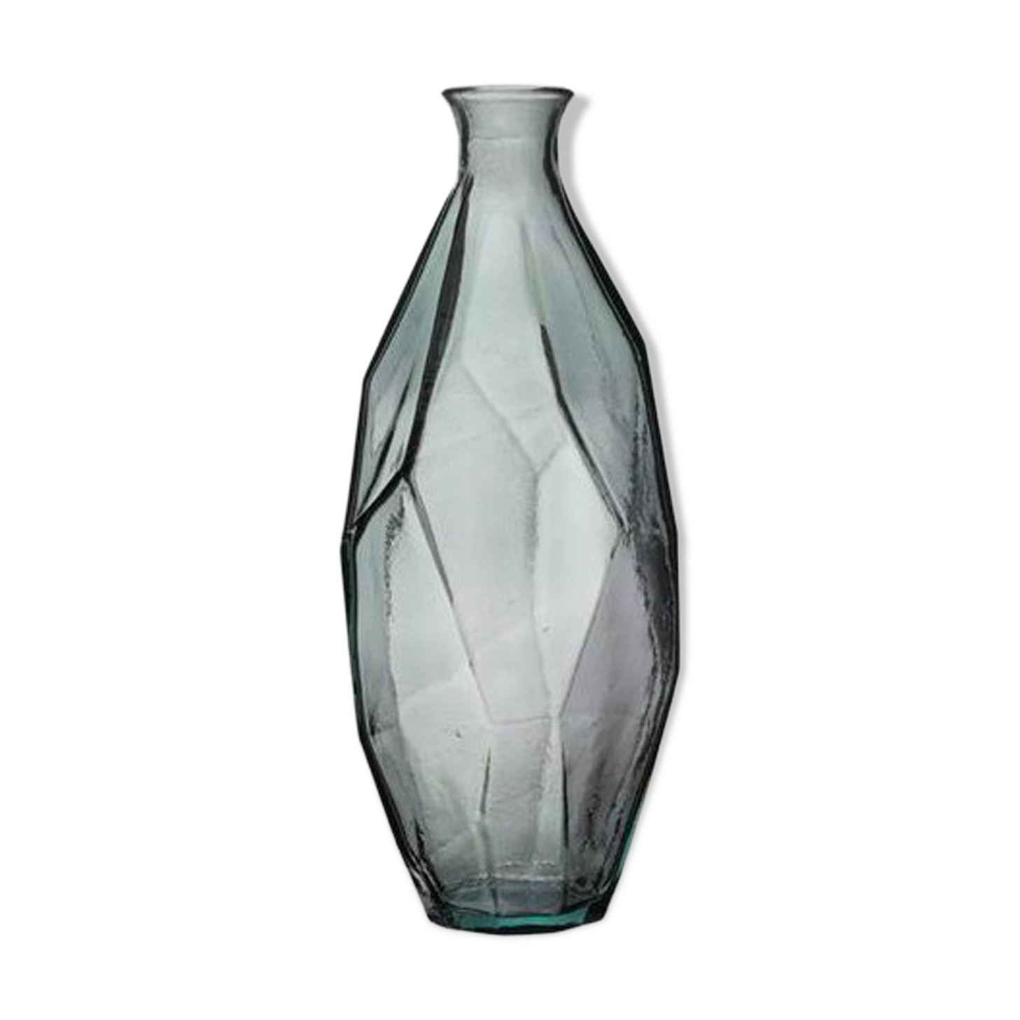 Grey glass vase "origami"