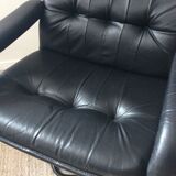 Unico relax armchair in leather from the 70s Made in Denmark