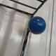 Iron cloakroom wall-mounted port multicolored balls mirror door umbrellas hats circa 50