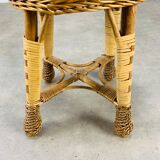 Rattan stool 60s wicker