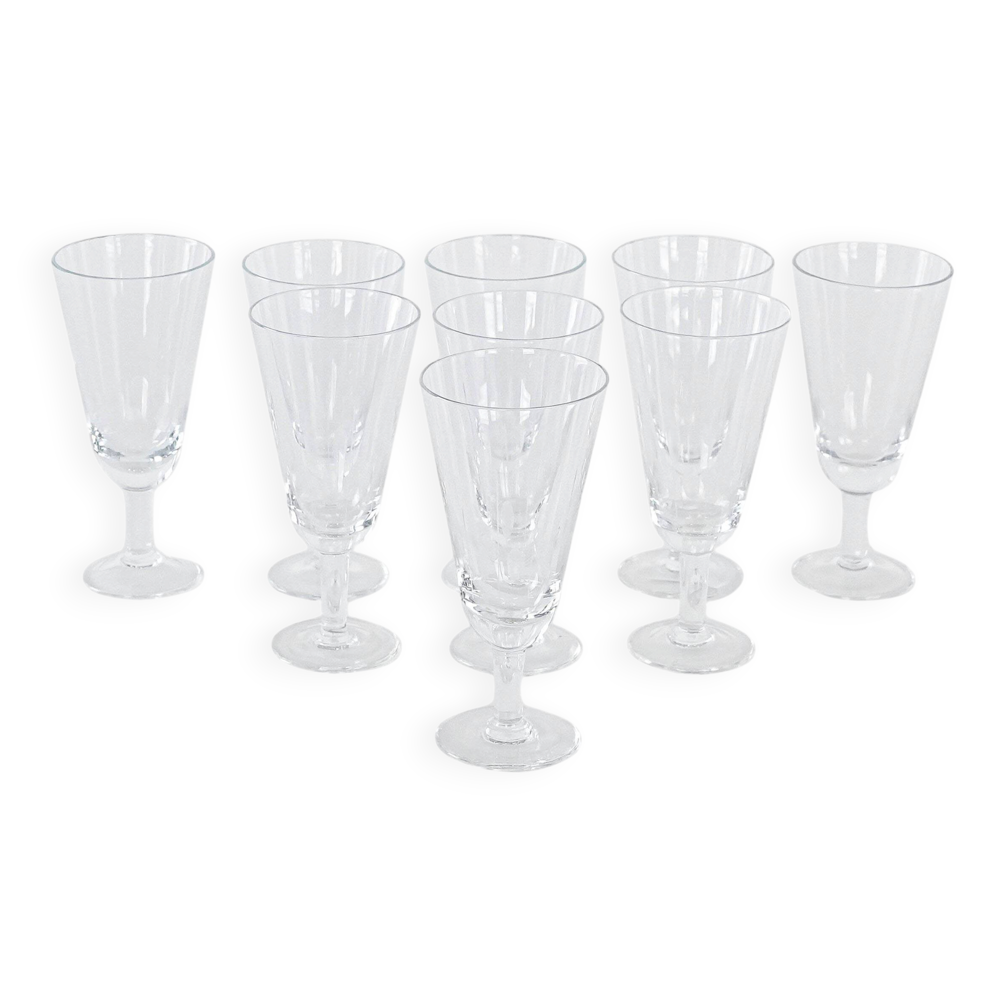Set of crystal glasses, Danish design, 1970s, manufactured in Denmark